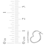 Thumbnail Image 3 of Heart-Shaped Hoop Earrings Sterling Silver