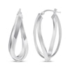 Thumbnail Image 1 of Double Oval Hoop Earrings Sterling Silver