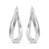 Thumbnail Image 2 of Double Oval Hoop Earrings Sterling Silver