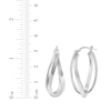 Thumbnail Image 3 of Double Oval Hoop Earrings Sterling Silver