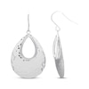 Thumbnail Image 1 of Hammered Teardrop Dangle Earrings Sterling Silver