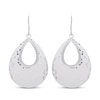 Thumbnail Image 2 of Hammered Teardrop Dangle Earrings Sterling Silver