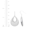 Thumbnail Image 3 of Hammered Teardrop Dangle Earrings Sterling Silver
