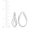 Thumbnail Image 3 of Diamond-Cut Double Twist Hoop Earrings Sterling Silver