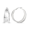 Thumbnail Image 1 of Concave Wide Hoop Earrings Sterling Silver 32.3mm