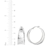 Thumbnail Image 2 of Concave Wide Hoop Earrings Sterling Silver 32.3mm