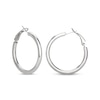 Thumbnail Image 1 of Polished Round Tube Hoop Earrings Sterling Silver 31.75mm