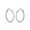 Thumbnail Image 2 of Polished Round Tube Hoop Earrings Sterling Silver 31.75mm