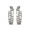 Thumbnail Image 2 of Curb Chain Open Hoop Earrings Sterling Silver 32.89mm