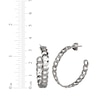 Thumbnail Image 3 of Curb Chain Open Hoop Earrings Sterling Silver 32.89mm