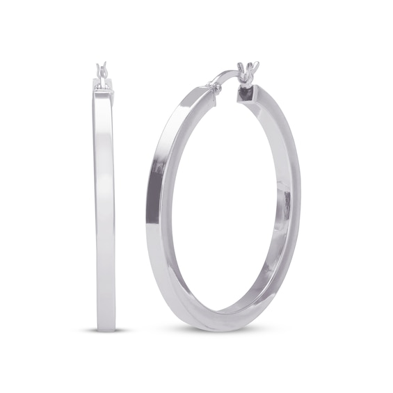 Hoop Earrings Sterling Silver 43mm