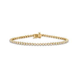 Diamond Tennis Bracelet 1 ct tw Round-cut 10K Yellow Gold 7"