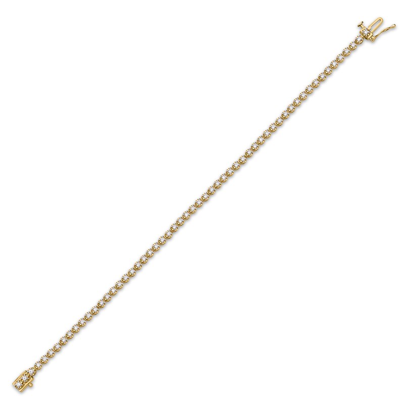 Main Image 2 of Diamond Tennis Bracelet 1 ct tw Round-cut 10K Yellow Gold 7&quot;