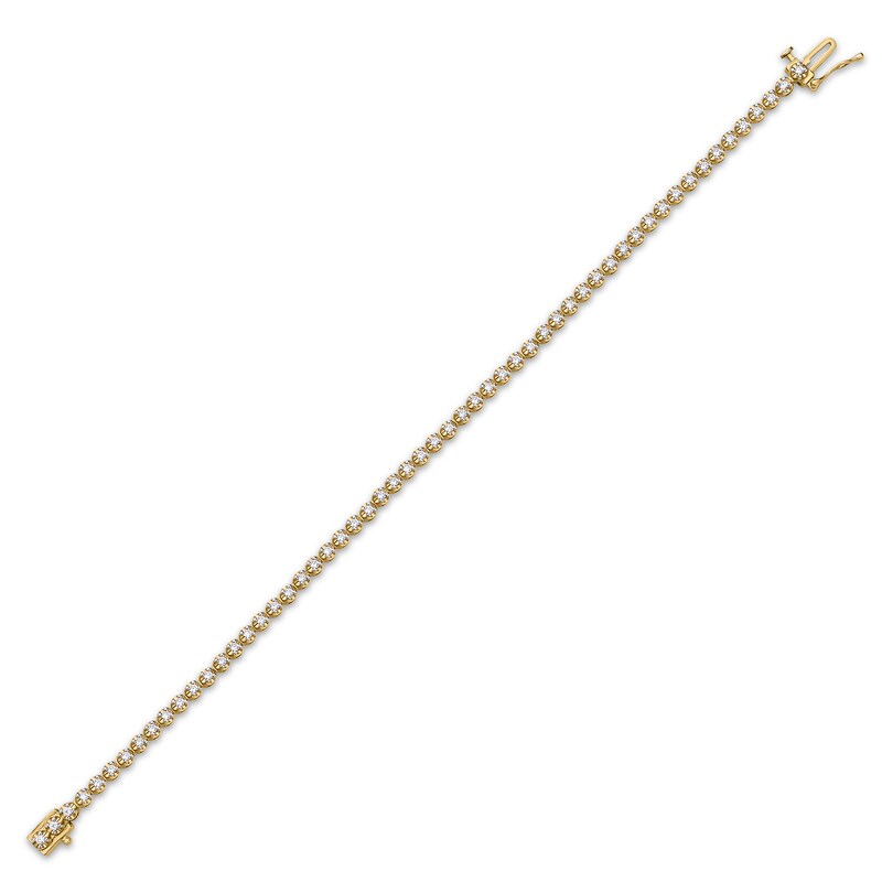 Diamond Tennis Bracelet 1 ct tw Round-cut 10K Yellow Gold 7"