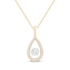 Thumbnail Image 1 of Unstoppable Love Diamond Teardrop Frame Necklace 1/2 ct tw 10K Yellow Gold 19&quot;