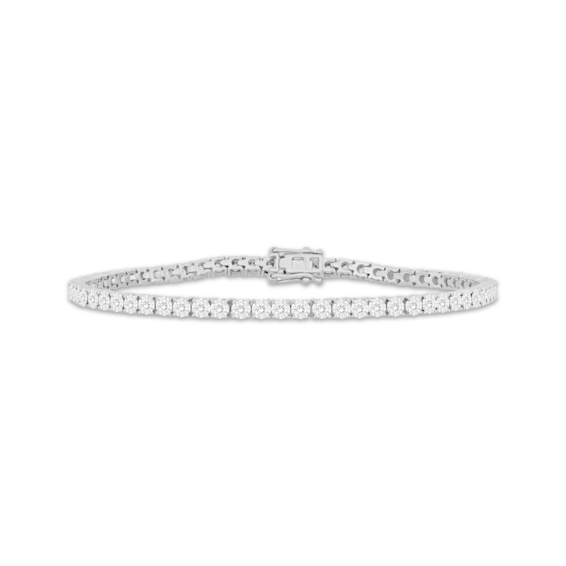 Main Image 1 of Men's Diamond Tennis Bracelet 1-1/4 ct tw 10K White Gold 8.5&quot;