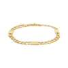 Thumbnail Image 0 of Semi-Solid Curb Chain Greek Key Station Bracelet 10K Yellow Gold 7.5"