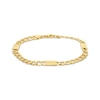 Thumbnail Image 1 of Curb Chain Greek Key Station Bracelet Semi-Solid 10K Yellow Gold 7.5&quot;