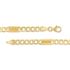 Thumbnail Image 3 of Curb Chain Greek Key Station Bracelet Semi-Solid 10K Yellow Gold 7.5&quot;