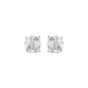 Thumbnail Image 2 of Round-Cut White Lab-Created Sapphire Solitaire Stud Earrings Sterling Silver