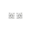 Thumbnail Image 2 of Cushion-Cut White Lab-Created Sapphire Solitaire Stud Earrings Sterling Silver