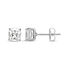 Thumbnail Image 3 of Cushion-Cut White Lab-Created Sapphire Solitaire Stud Earrings Sterling Silver