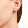 Thumbnail Image 5 of KAY Lab-Grown Diamonds Halo Stud Earrings 1-1/2 ct tw 14K White Gold (F/SI2)
