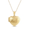 Thumbnail Image 1 of "Madre" Puffed Heart Locket Necklace 14K Yellow Gold 18"