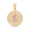 Thumbnail Image 1 of Diamond-Cut Virgin Mary Charm 14K Two-Tone Gold