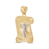 Thumbnail Image 2 of Diamond-Cut Crucifix Scroll Charm 14K Two-Tone Gold