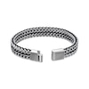 Thumbnail Image 2 of Foxtail Chain & Cord Bracelet Black Ion-Plated Solid Stainless Steel 9&quot;