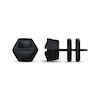 Thumbnail Image 2 of Men's Hexagon Stud Earrings Black Ion-Plated Stainless Steel