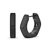 Thumbnail Image 1 of Men's Angled Hoop Earrings Black Ion-Plated Stainless Steel
