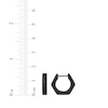 Thumbnail Image 5 of Men's Angled Hoop Earrings Black Ion-Plated Stainless Steel