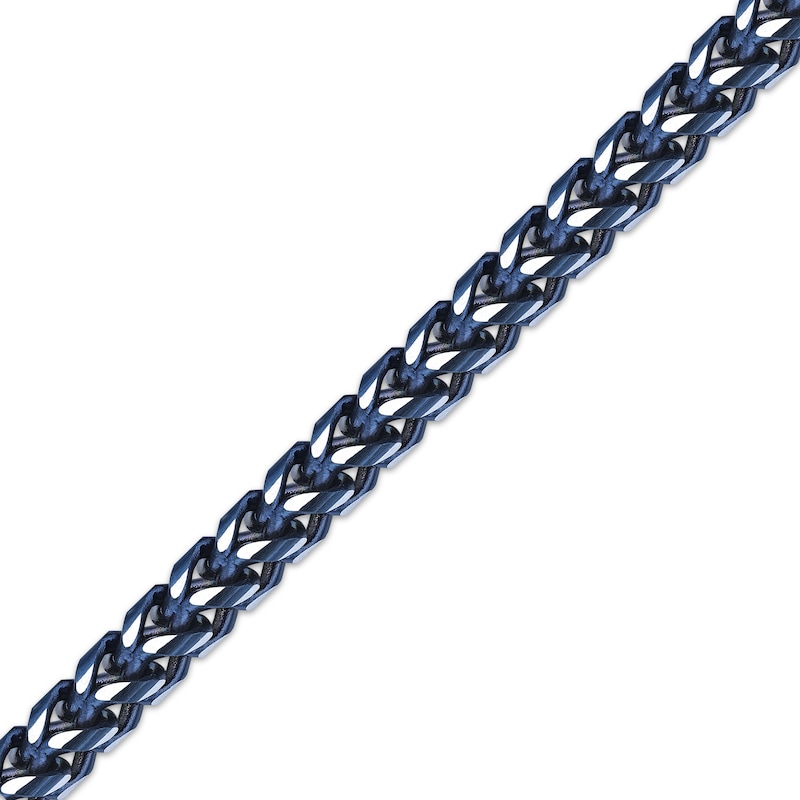 Main Image 2 of Foxtail Chain Necklace Blue Ion-Plated Solid Stainless Steel 24&quot;