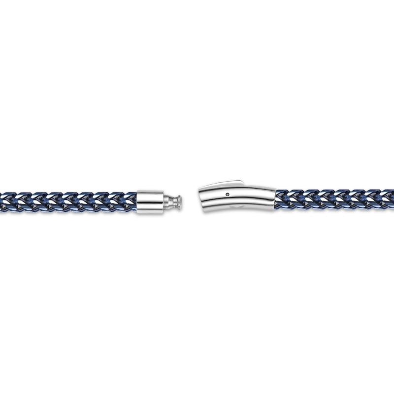 Main Image 3 of Foxtail Chain Necklace Blue Ion-Plated Solid Stainless Steel 24&quot;