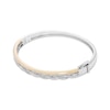 Thumbnail Image 2 of Diamond Two-Row Bangle Bracelet 3/8 ct tw Sterling Silver & 10K Yellow Gold