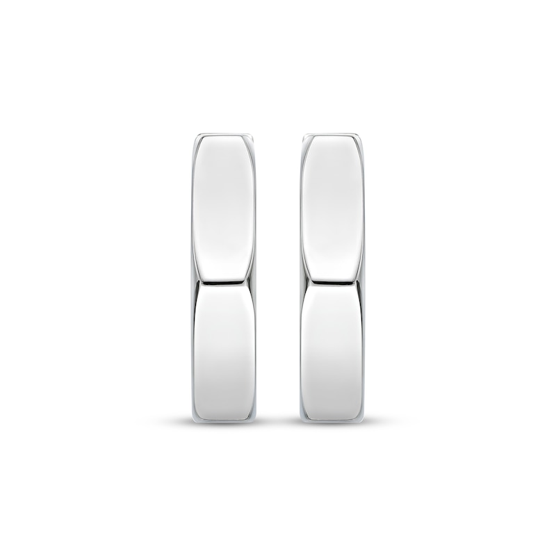 Men's Angled Hoop Earrings Stainless Steel