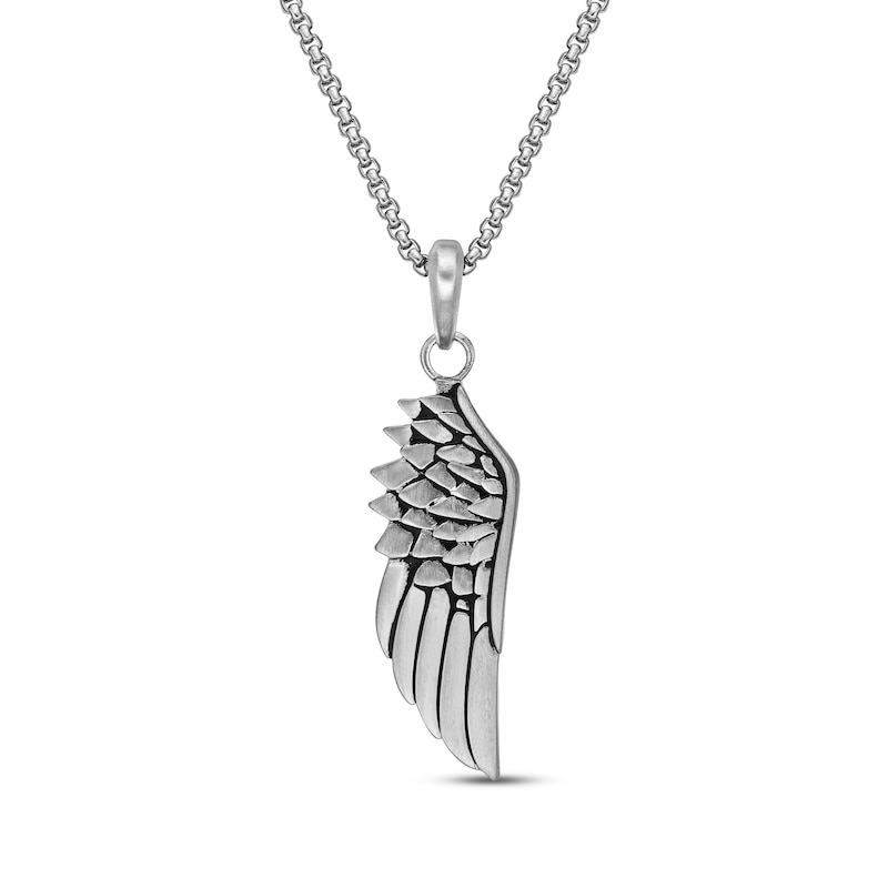 Main Image 1 of Angel Wing Necklace Stainless Steel 24&quot;