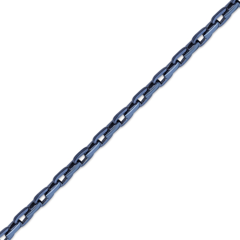 Main Image 2 of Link Chain Necklace Gray Ion-Plated Solid Stainless Steel 24&quot;