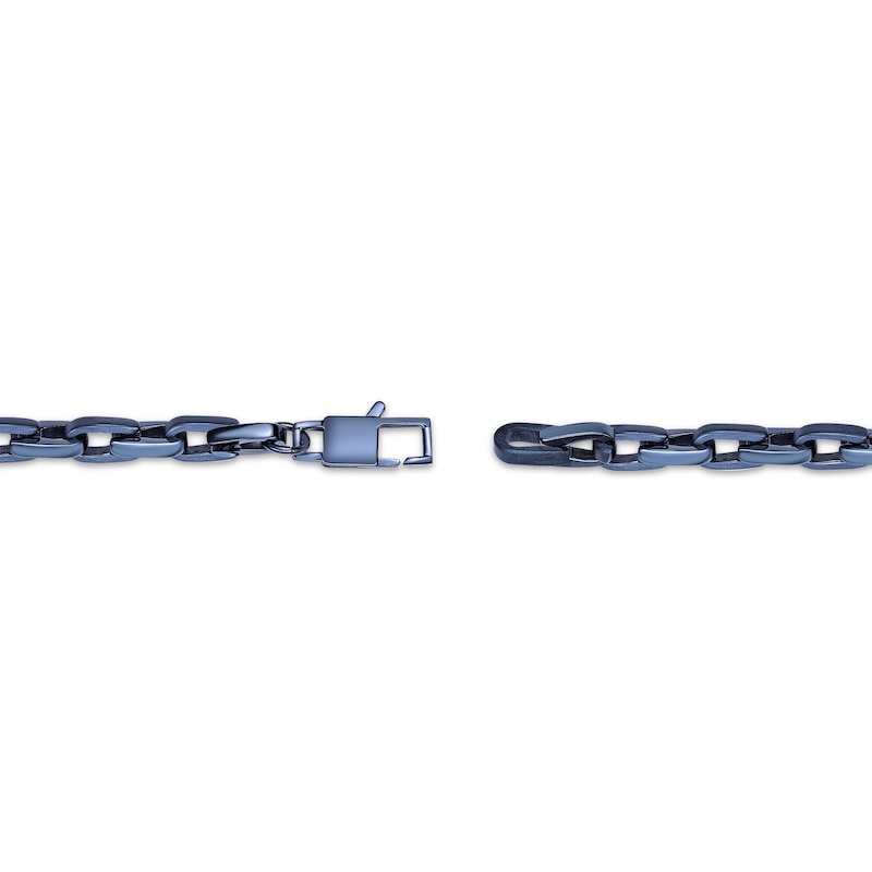 Main Image 3 of Link Chain Necklace Gray Ion-Plated Solid Stainless Steel 24&quot;