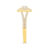 Thumbnail Image 2 of Now + Forever Lab-Grown Diamonds Round-Cut Double Halo Engagement Ring 1 ct tw 14K Yellow Gold