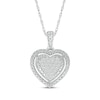 Thumbnail Image 1 of Diamond Heart Necklace & Stud Earrings Set 1/4 ct tw Sterling Silver