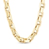 Thumbnail Image 1 of Pyramid Link Necklace 9mm Yellow Ion-Plated Solid Stainless Steel 24"