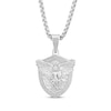 Thumbnail Image 0 of Diamond Saint Michael Shield Necklace 1/3 ct tw Stainless Steel 24"
