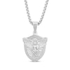 Thumbnail Image 1 of Diamond Saint Michael Shield Necklace 1/3 ct tw Stainless Steel 24&quot;