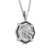 Thumbnail Image 2 of Men's Black Diamond Dragon Necklace 1/4 ct tw Stainless Steel & Black Ion Plating 24&quot;