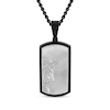 Thumbnail Image 1 of Men's Jesus Profile Dog Tag Necklace Stainless Steel & Black Ion Plating 24&quot;