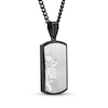 Thumbnail Image 2 of Men's Jesus Profile Dog Tag Necklace Stainless Steel & Black Ion Plating 24&quot;