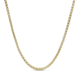 Wheat Chain Necklace Yellow Ion-Plated Solid Stainless Steel 18"